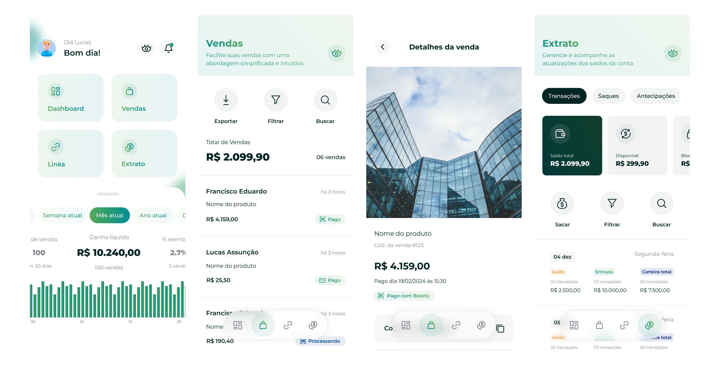 Mockup do app da Greenn (mão segurando o celular)