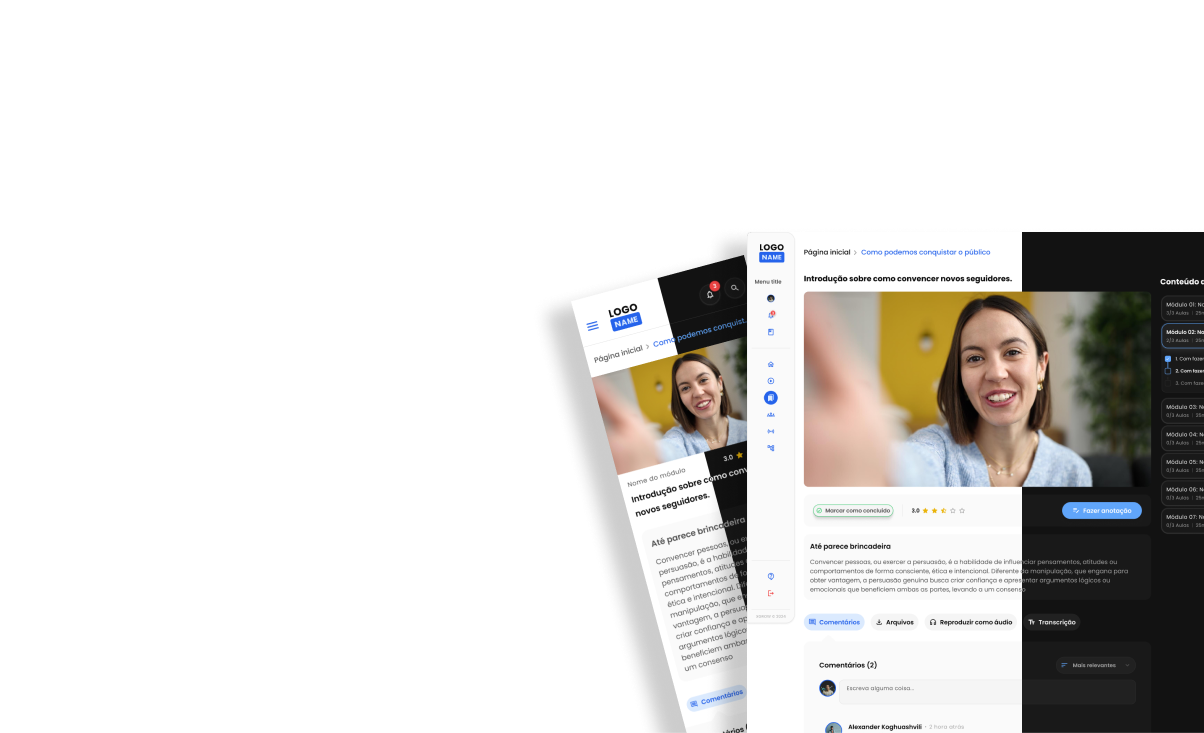 Prévia do case em mockup de tablet